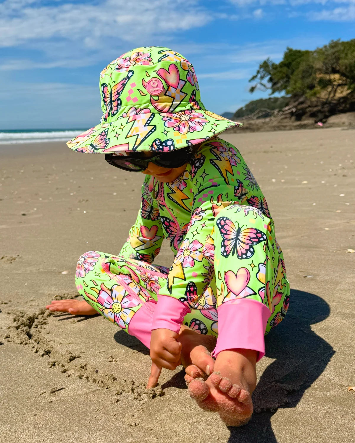 Sun Safe Round Brim Swim-Hat