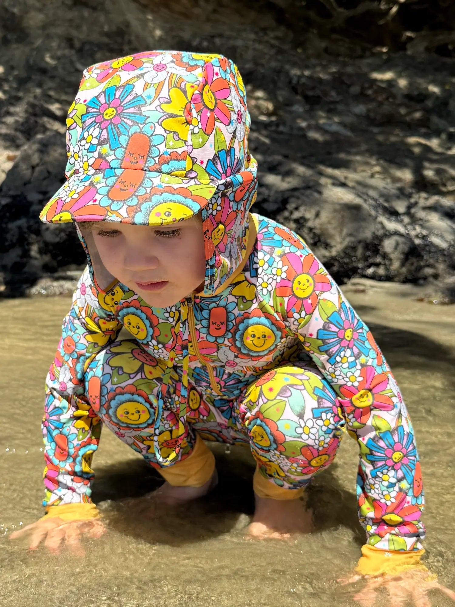 Full Coverage Swimsuit - Flower Friends