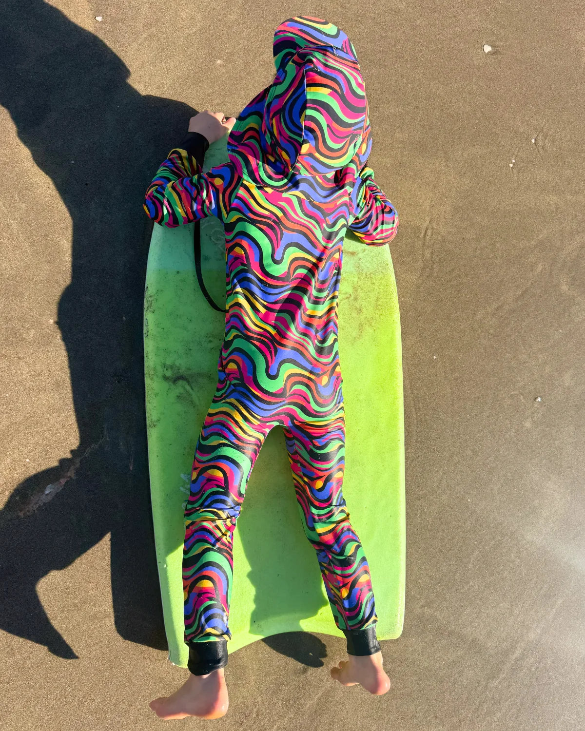 Look At Me Leopard leopard print kids sunsuit, photo 5 – bright UPF50+ long sleeve full coverage swimsuit by Cucumber Cool