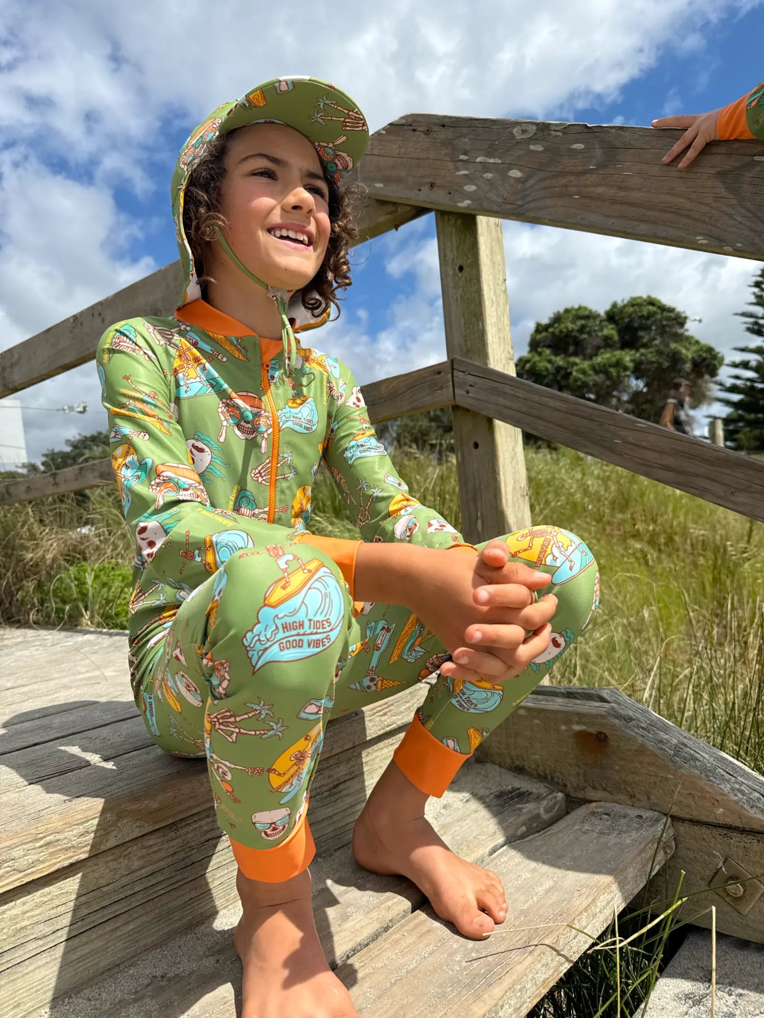 END OF LINE DESIGNS - Big Kids Full Coverage Swimsuit