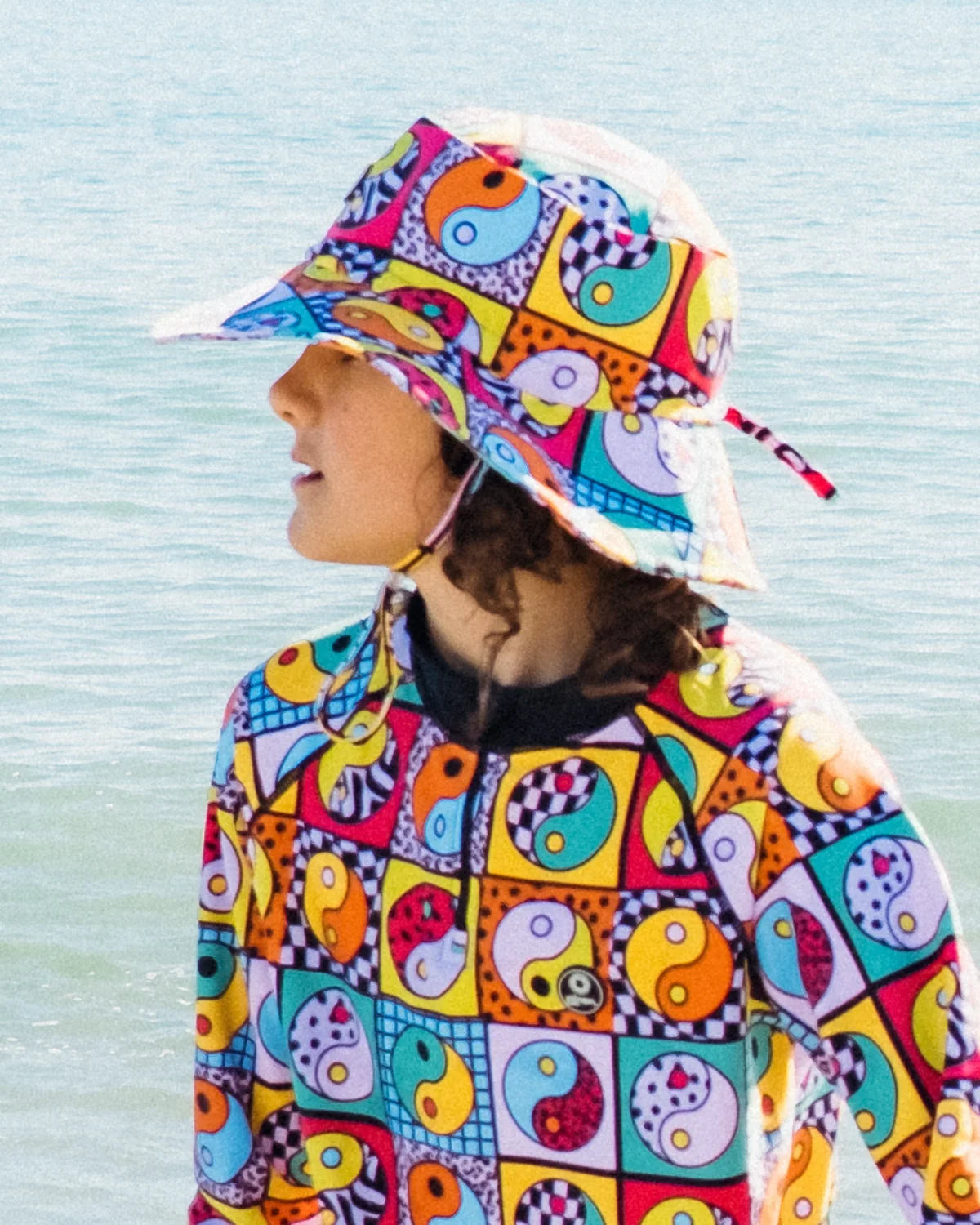 Sun Safe Round Brim Swim-Hat